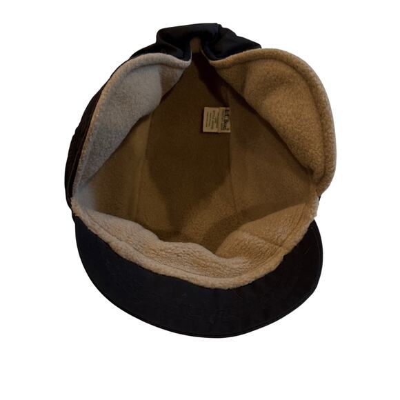 LL Bean Goretex Trapper Hat Med Softshell Fleece Lined Short Brim Ear Flaps USA - Picture 7 of 10